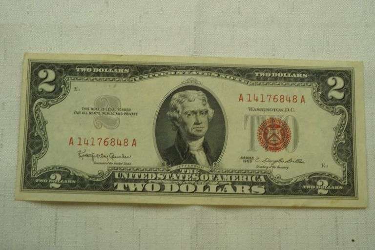 1963 $2 Bill w/Red Seal