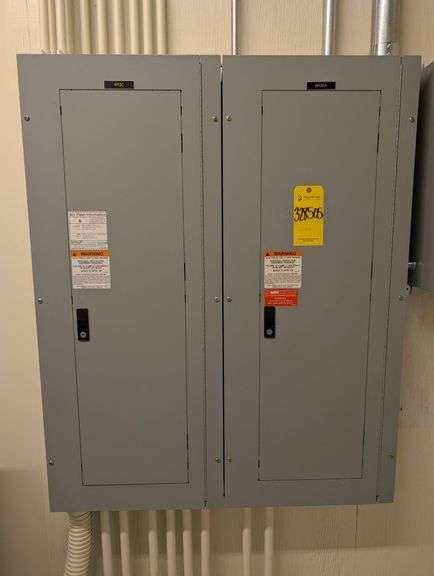 Lot of (2) GE Panelboards with Circuit Breakers