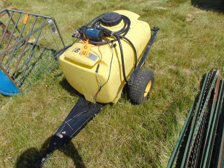 40 GAL PULL TYPE SPRAYER w/ELECTRIC PUMP & 6" BOOM