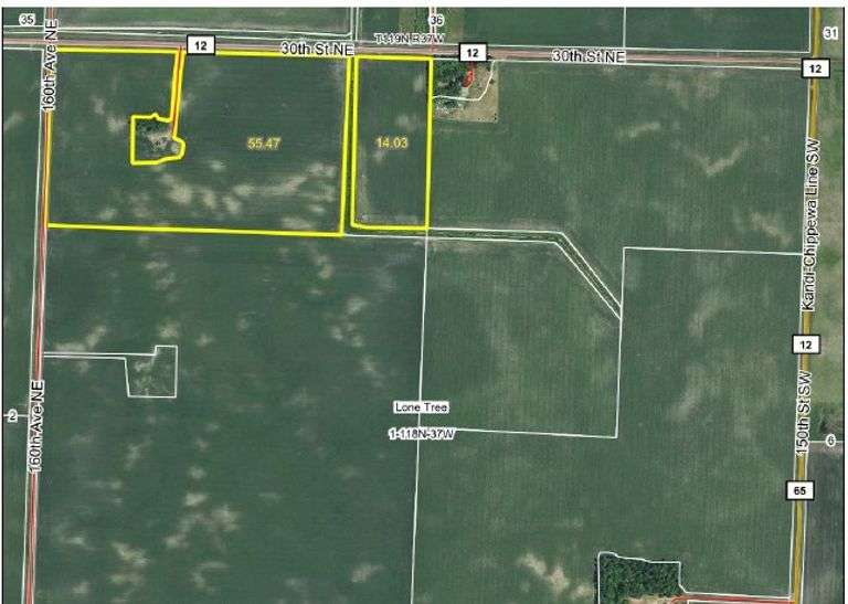 78.08 DEEDED ACRES, SECTION 1 LONE TREE TWP, CHIPPEWA COUNTY MN