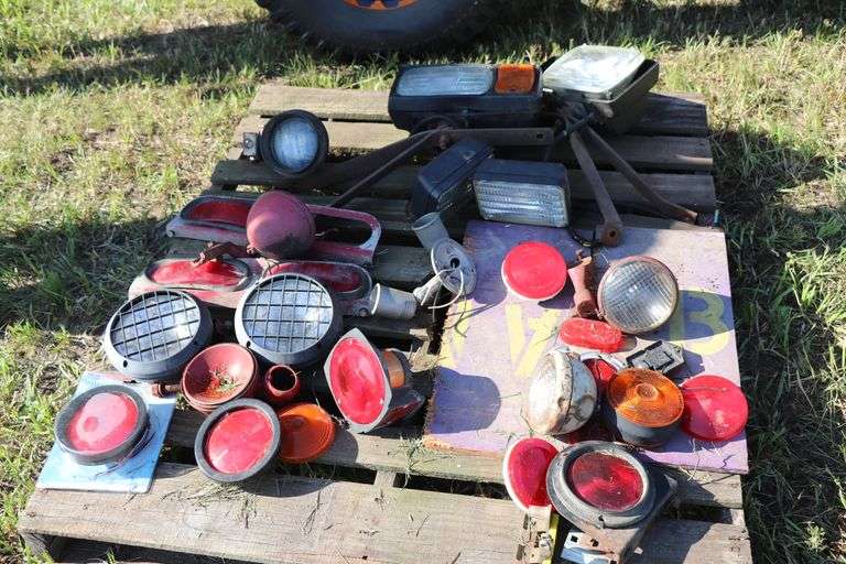 ASSORTED LIGHTS, TRACTOR AND SNOWPLOW