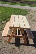 4FT HANDMADE UNFINISHED KIDS PICNIC TABLE