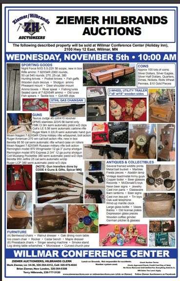 WILLMAR CONFERENCE CENTER, LIVE ONLY, WILLMAR MN