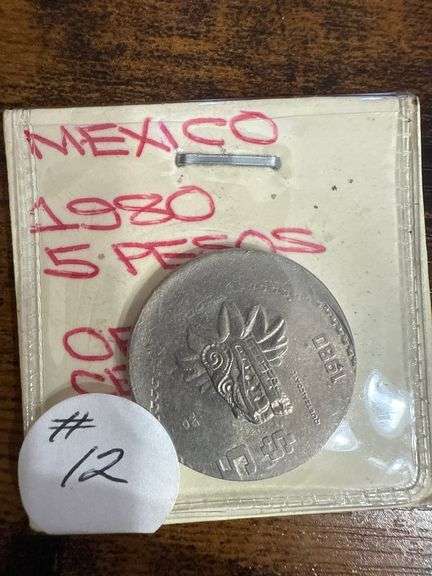 1980 Mexican $5 Pesos (off set)