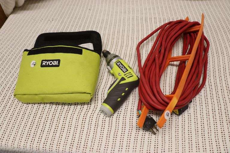 RYOBI SCREWDRIVER & EXTENSION CORDS