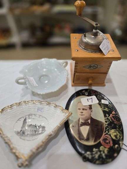 COFFEE GRINDER, FENTON PICTURE PLAQUE