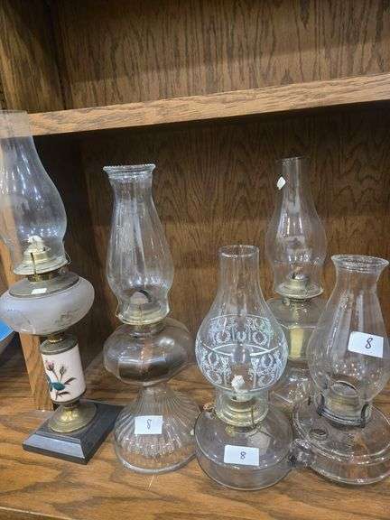 5 KEROSENE LAMPS