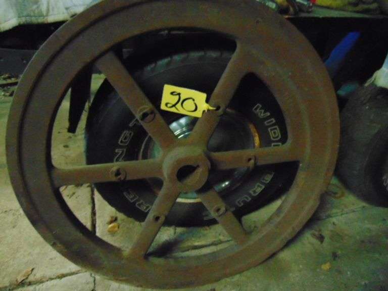 STICKNEY FLYWEEL 34 1/4 DIA CRANK 2 1/4 BORE