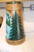 LOON PAINTED WOOD BUTTER CHURN