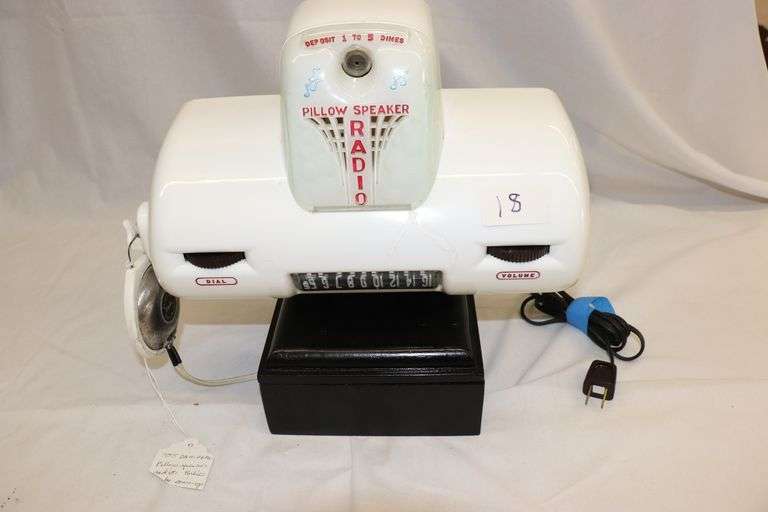 PILLOW SPEAKER RADIO- COIN OPERATED RADIO