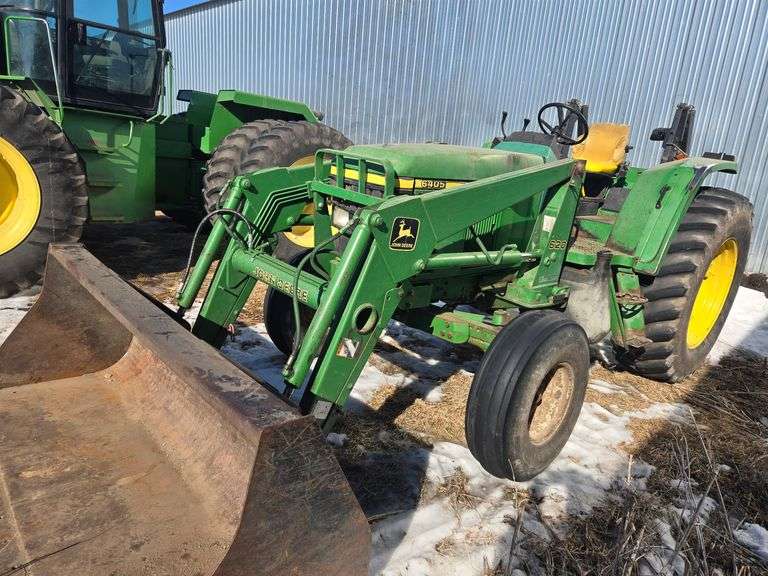 John Deere 6405, 620 All Hydraulic Loader Material Bucket & Manure Fork ...