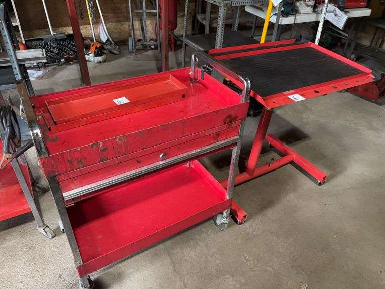 2 ROLLING SHOP CARTS.