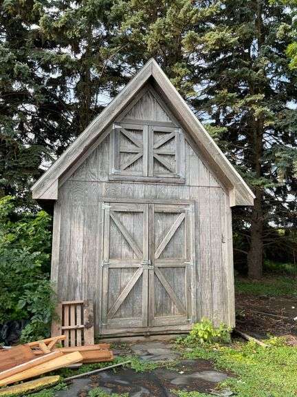 GARDEN SHED 10’ x 12', 16' TALL, ALL WOOD CONSTRUCTION