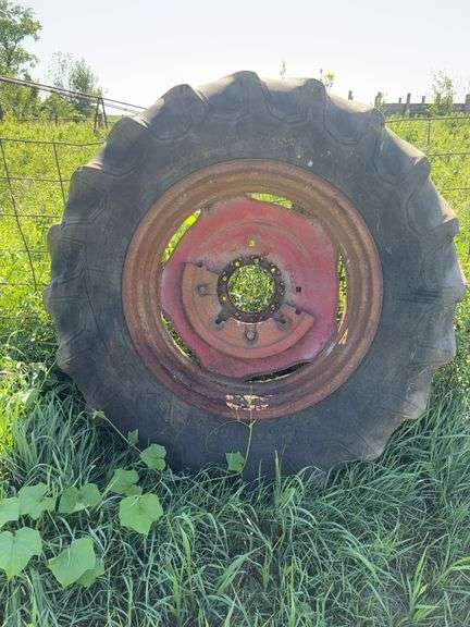 Set of tires from Farmall 756 9 bolt rim